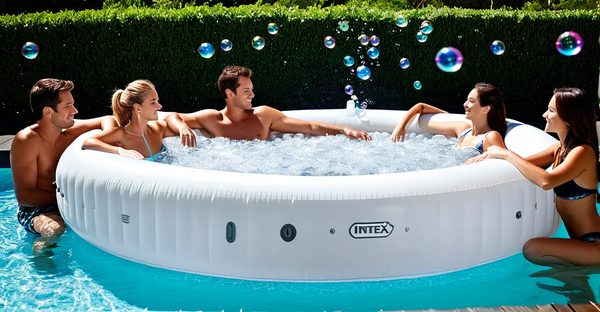Spa gonflable intex 6 places : bulles, led et confort 养