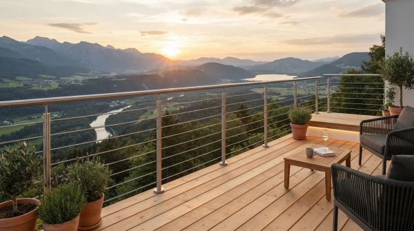 Top 5 garde corps en câble inox pour une terrasse moderne